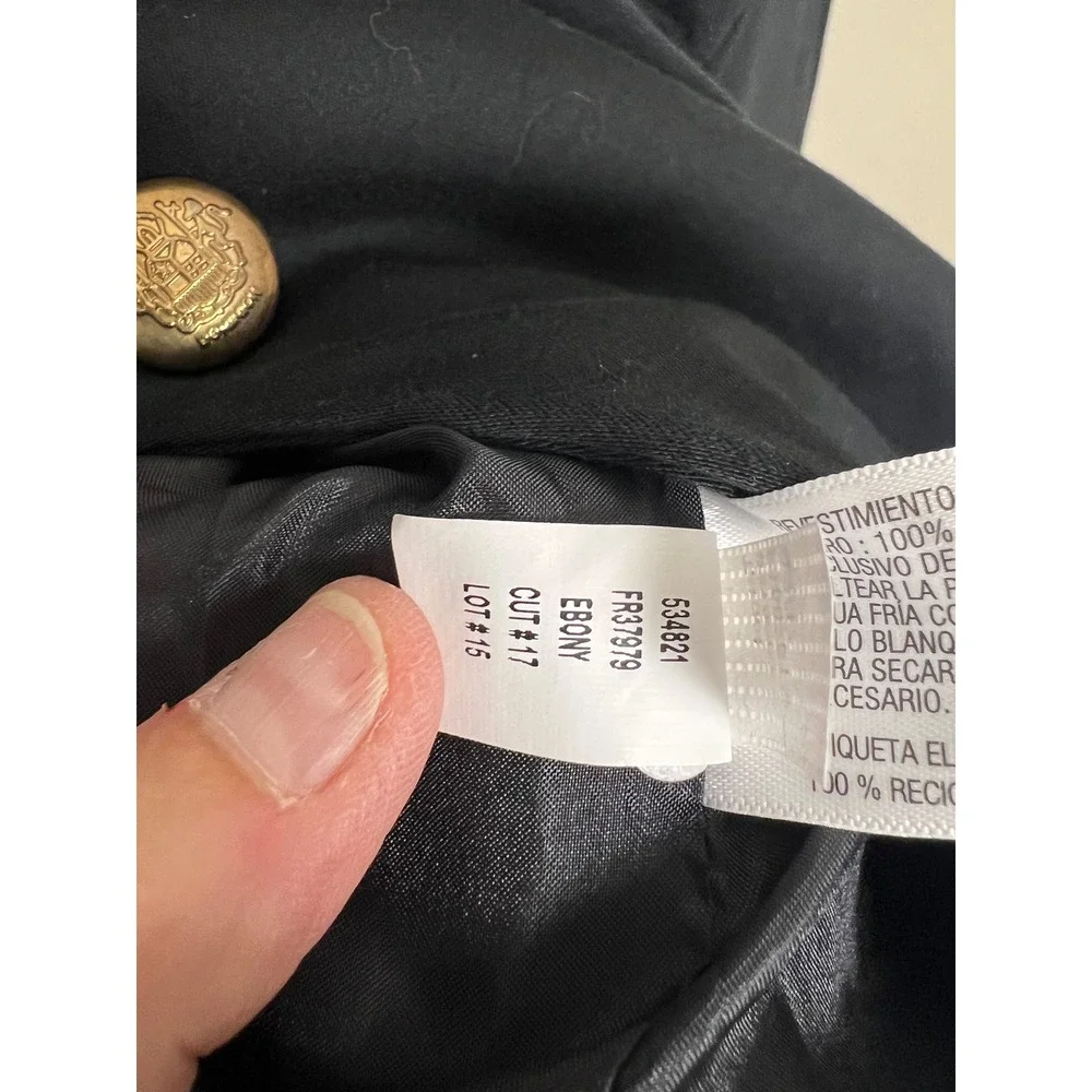 Ava & Viv Womens 4X Military Jacket Black Gold Button Braid Trim Ebony F16828152